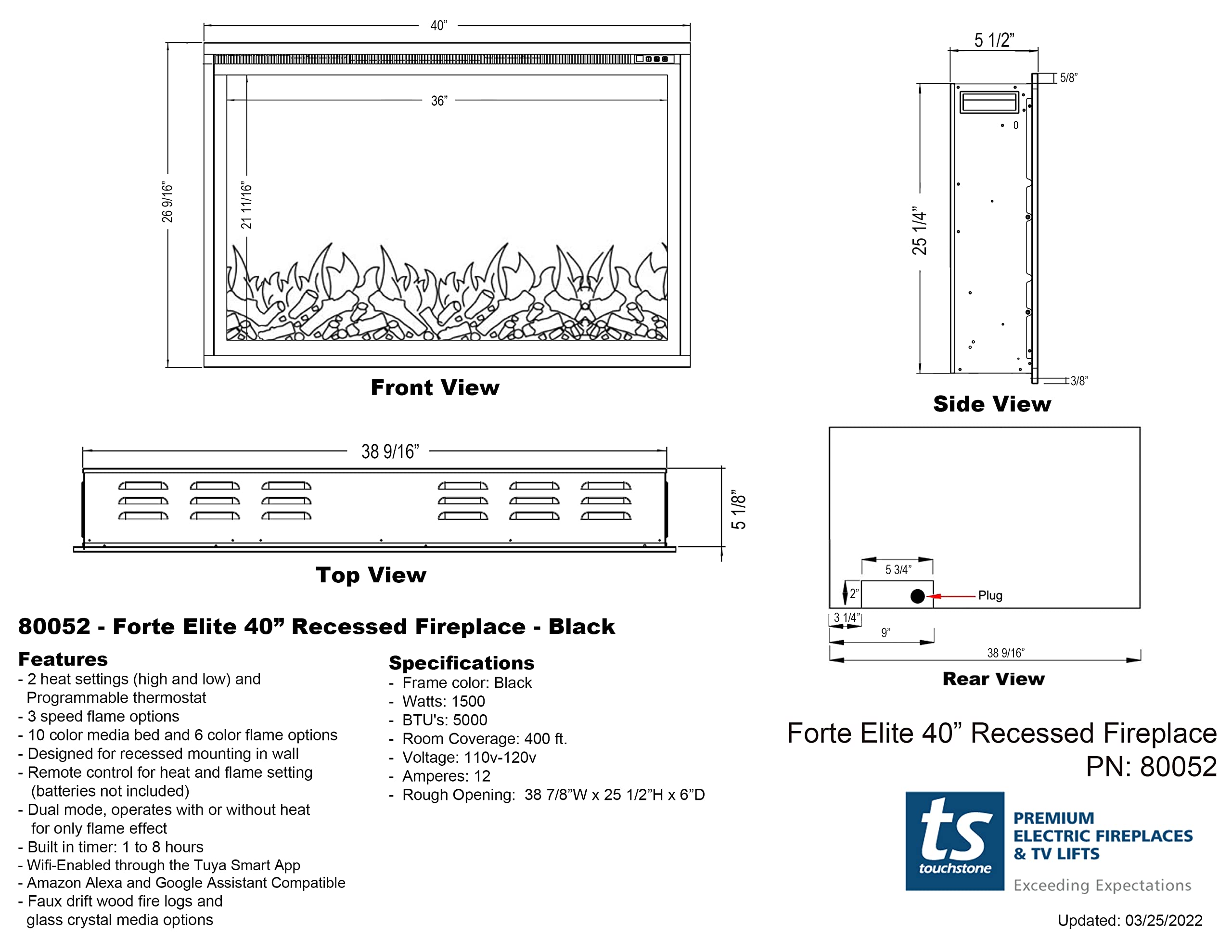 Sideline Elite Electric Fireplaces