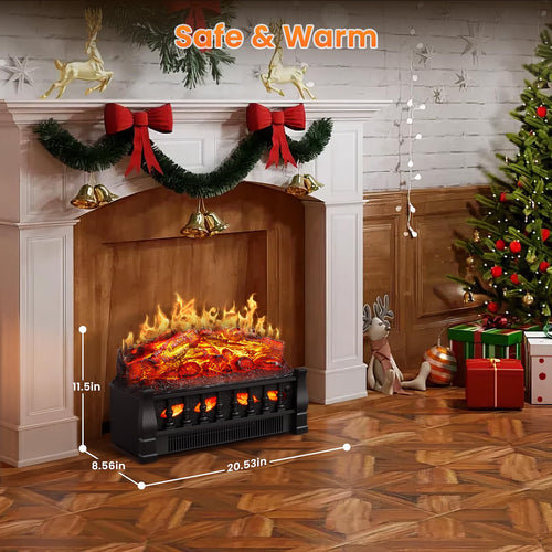 21" Freestanding Electric Fireplace Log Insert