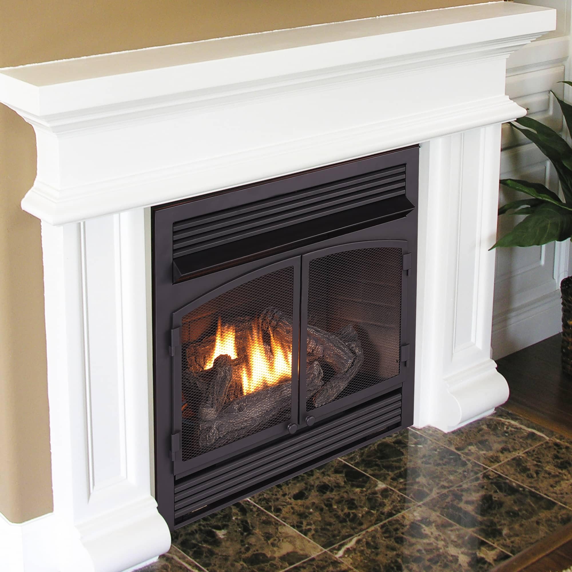 Dual Fuel Ventless Gas Fireplace Insert – 32,000 BTU