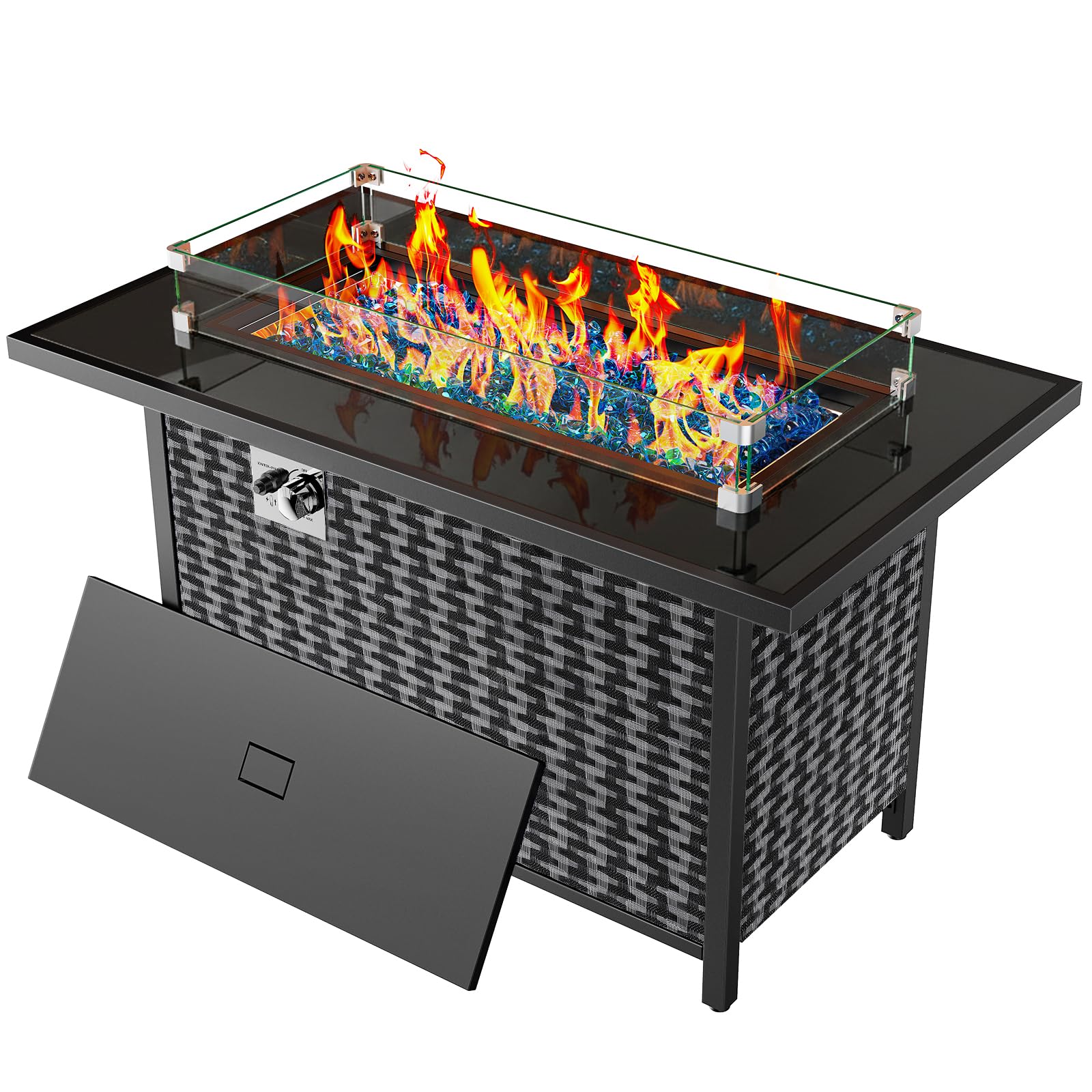 43" Rectangular Propane Fire Pit – 60,000 BTU