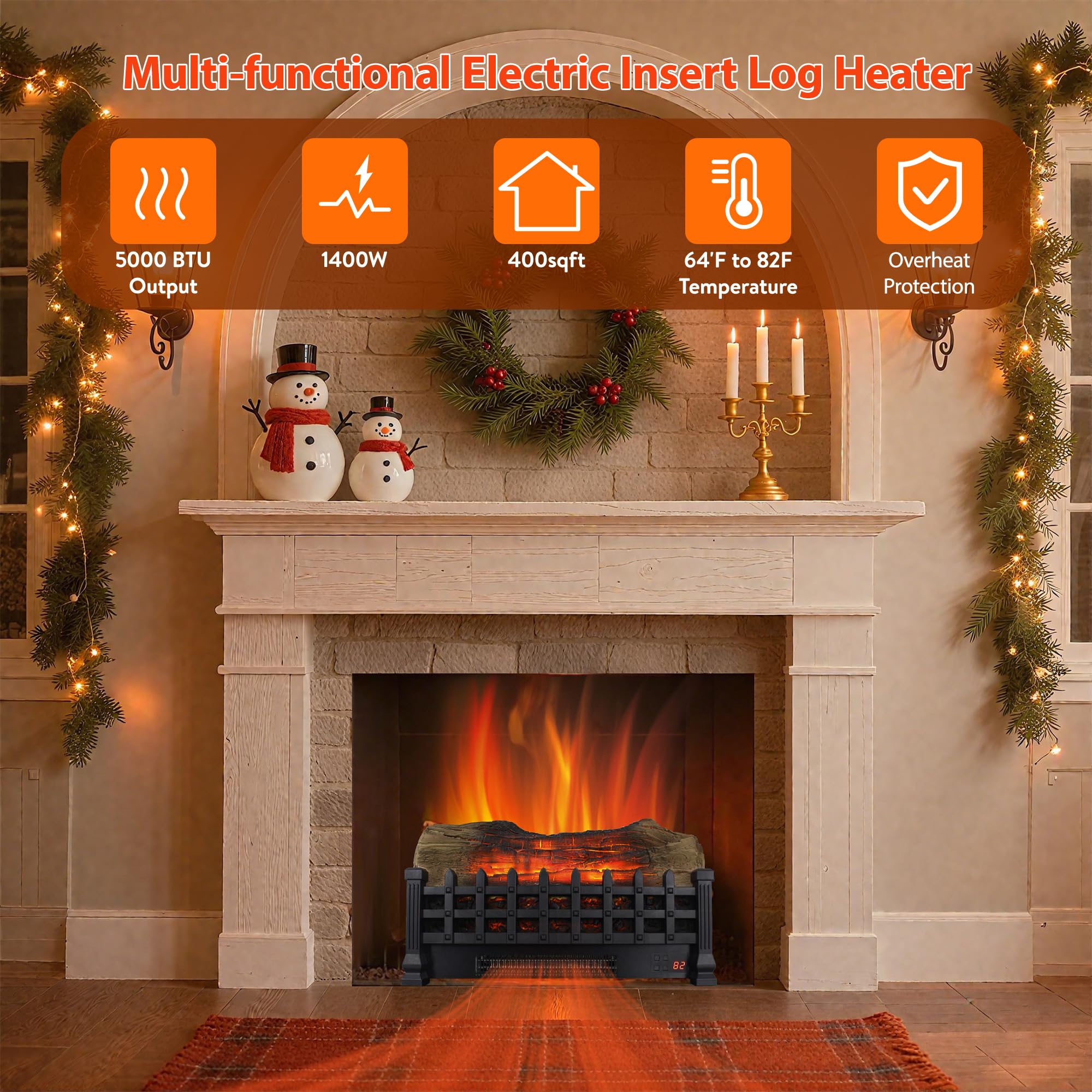 Fireplace Log Heater