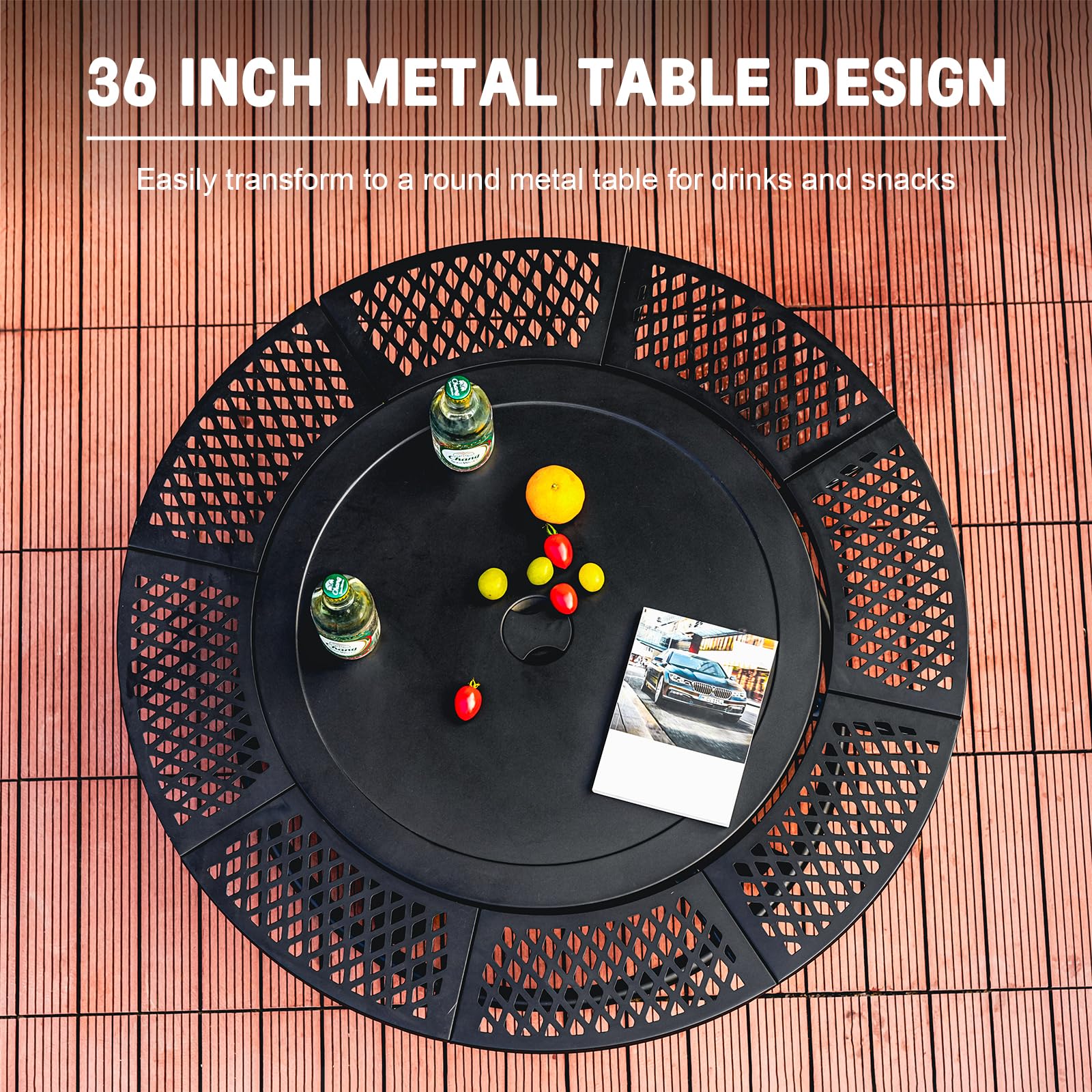 3-in-1 Wood Burning Fire Pit with Grill