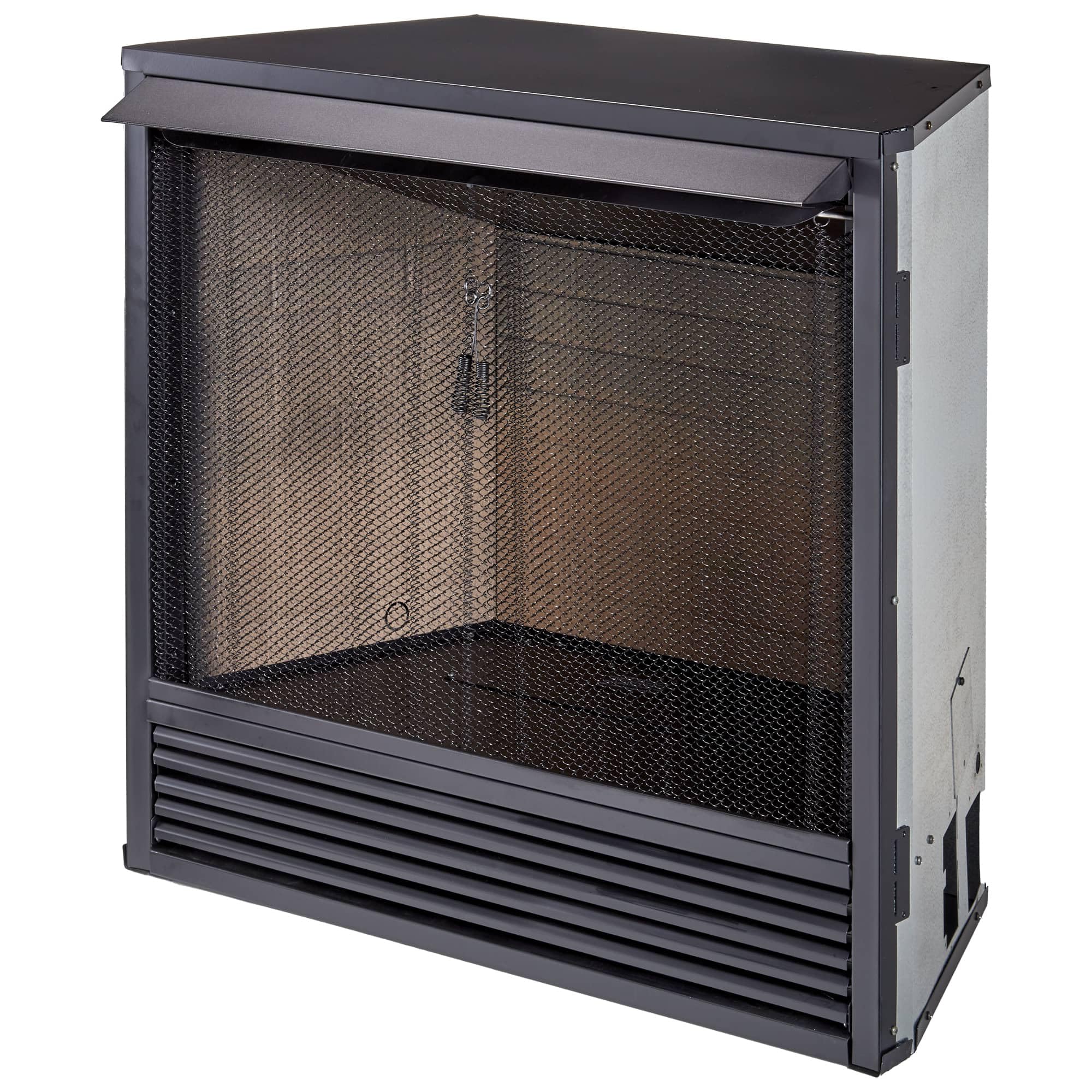 Dual Fuel Ventless Gas Fireplace Insert with Mantel