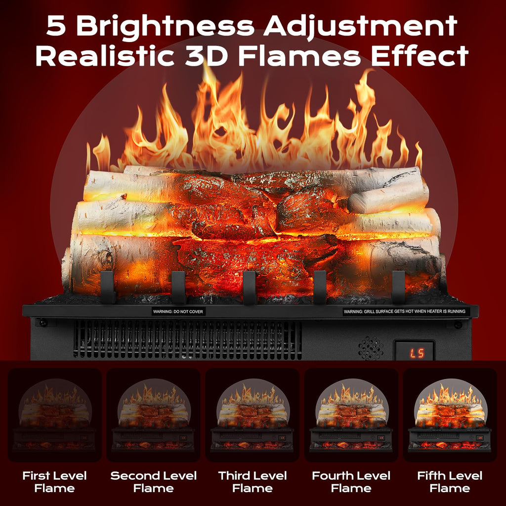Electric Fireplace Log Set – 750W/1500W