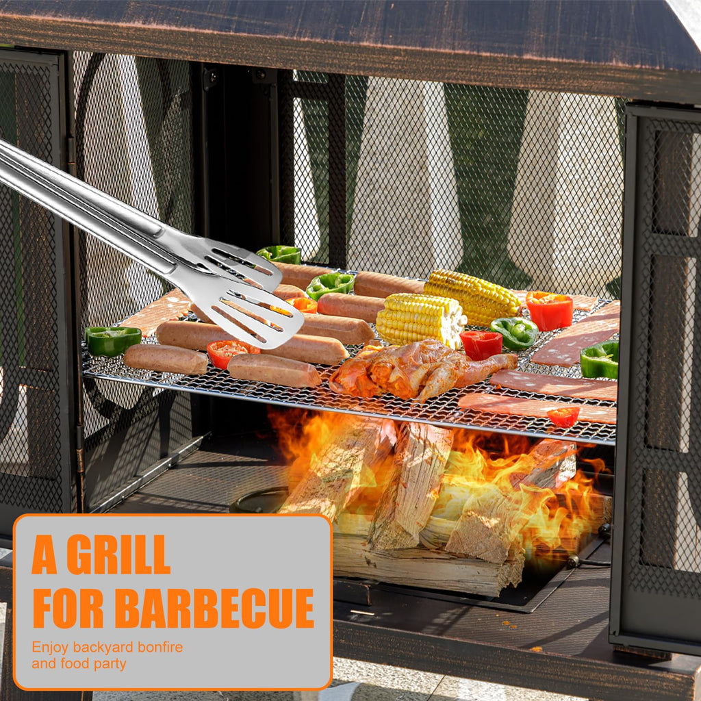 Metal Outdoor Wood Burning Chiminea Fireplace
