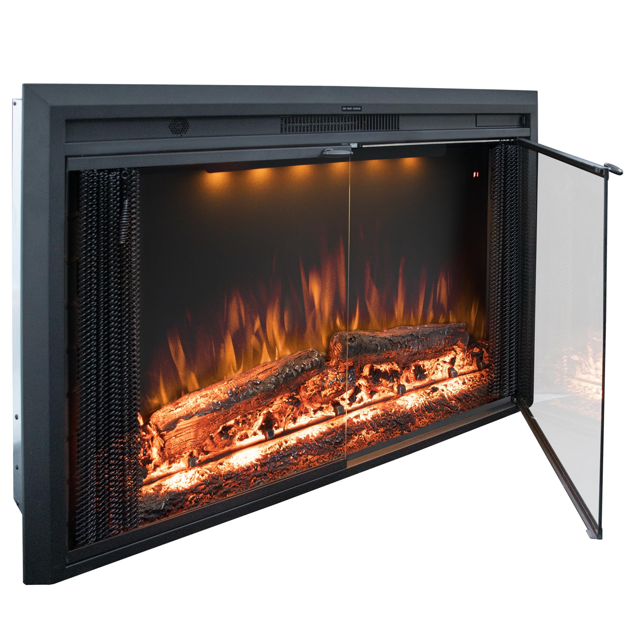 Electric Fireplace Insert with Glass Door – 750W/1500W