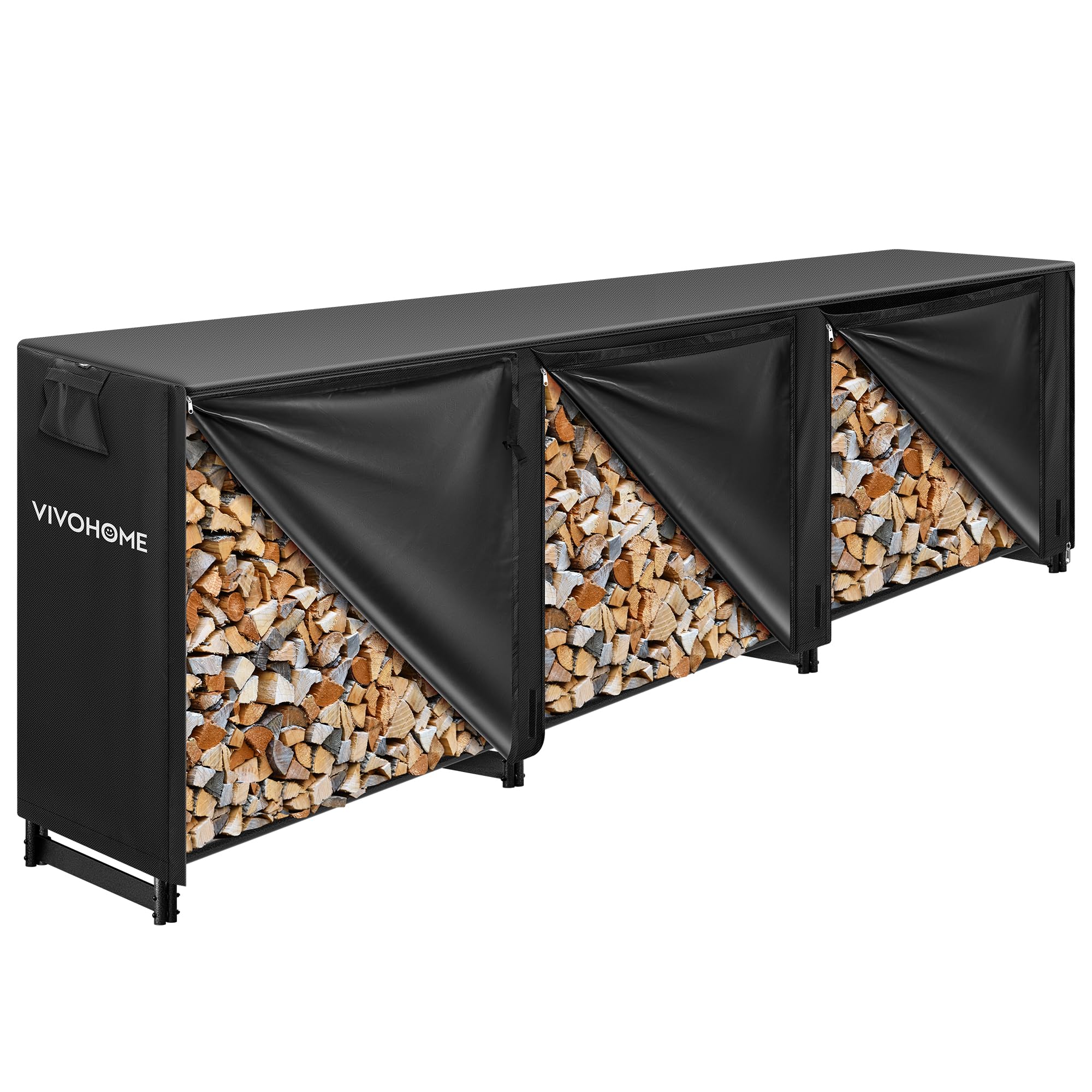 Heavy Duty Firewood Storage Rack with Cover