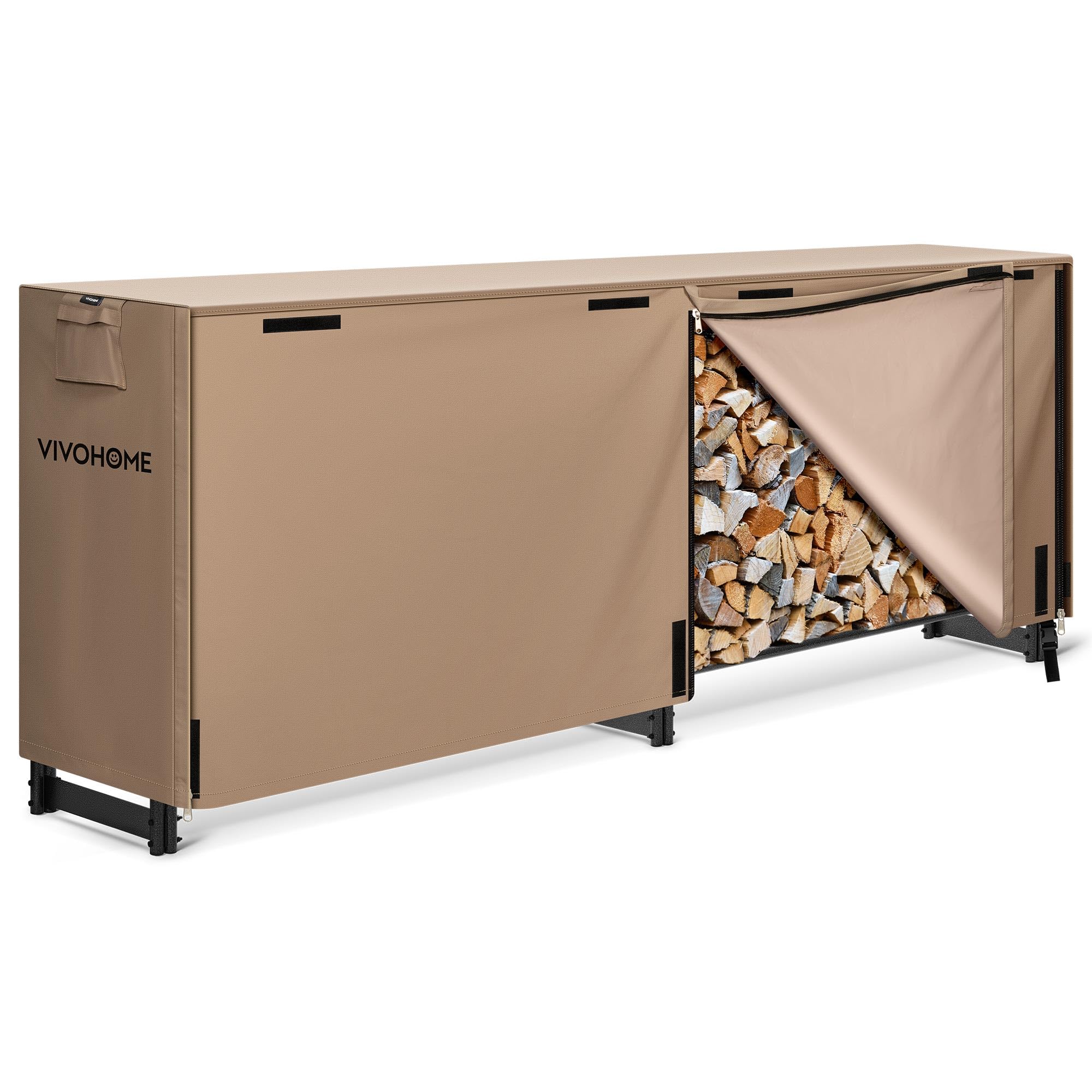 Heavy Duty Firewood Storage Rack with Cover