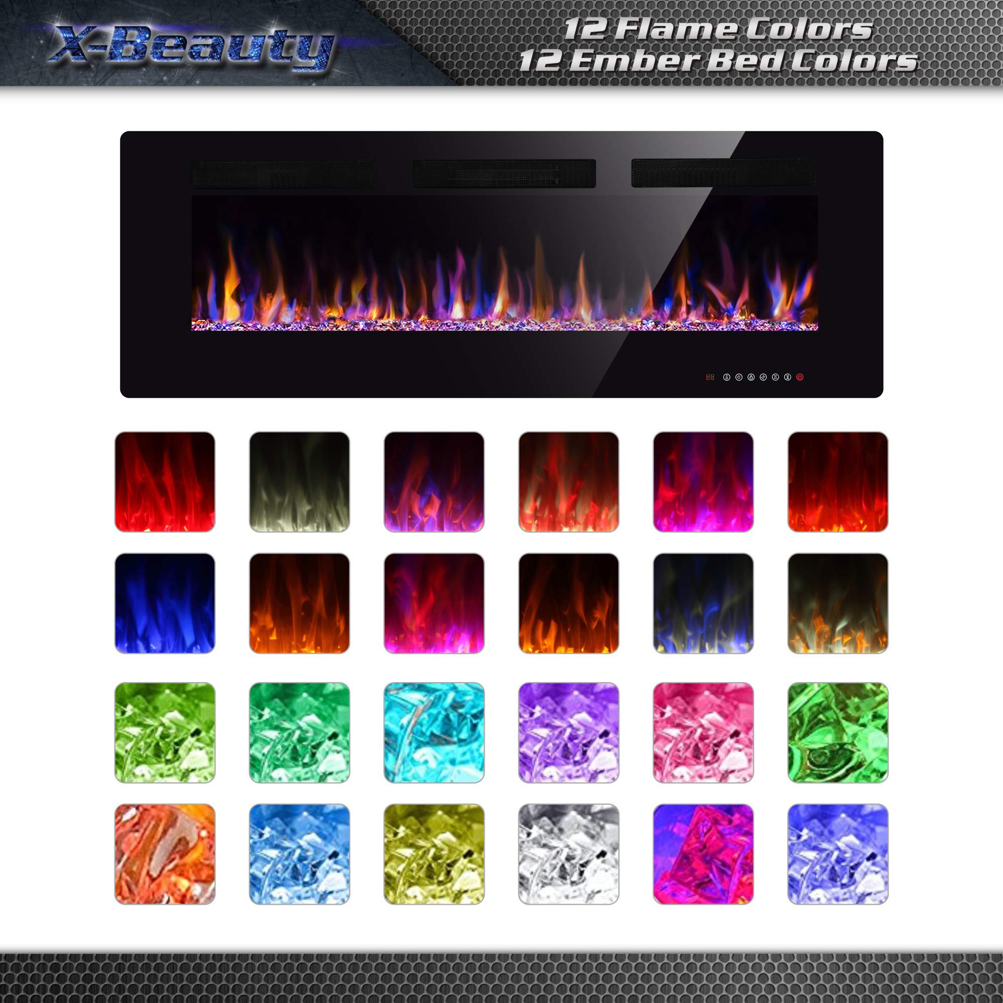Electric In-Wall Fireplace – 36"/42"/50"/60"