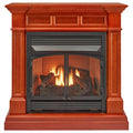 Dual Fuel Ventless Gas Fireplace with Mantel – 32,000 BTU