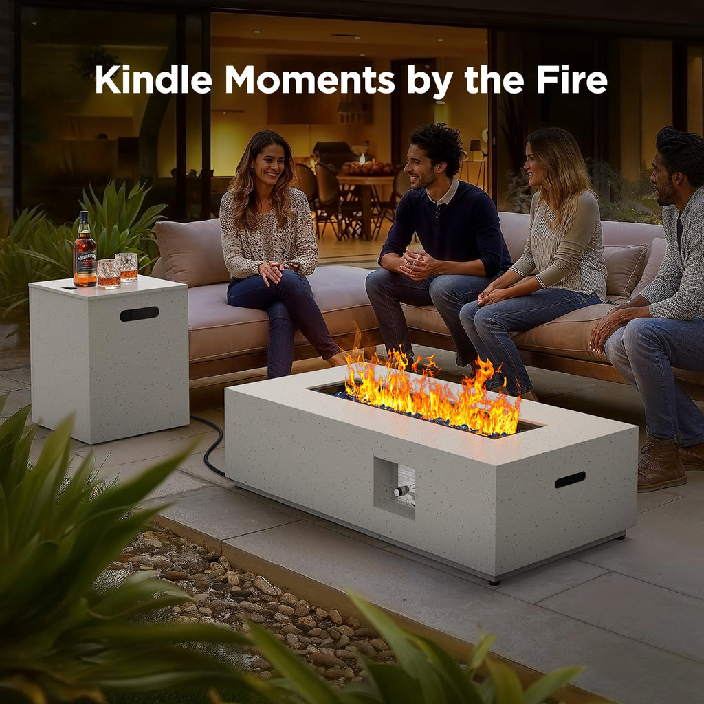 43" Rectangular Propane Fire Pit – 60,000 BTU