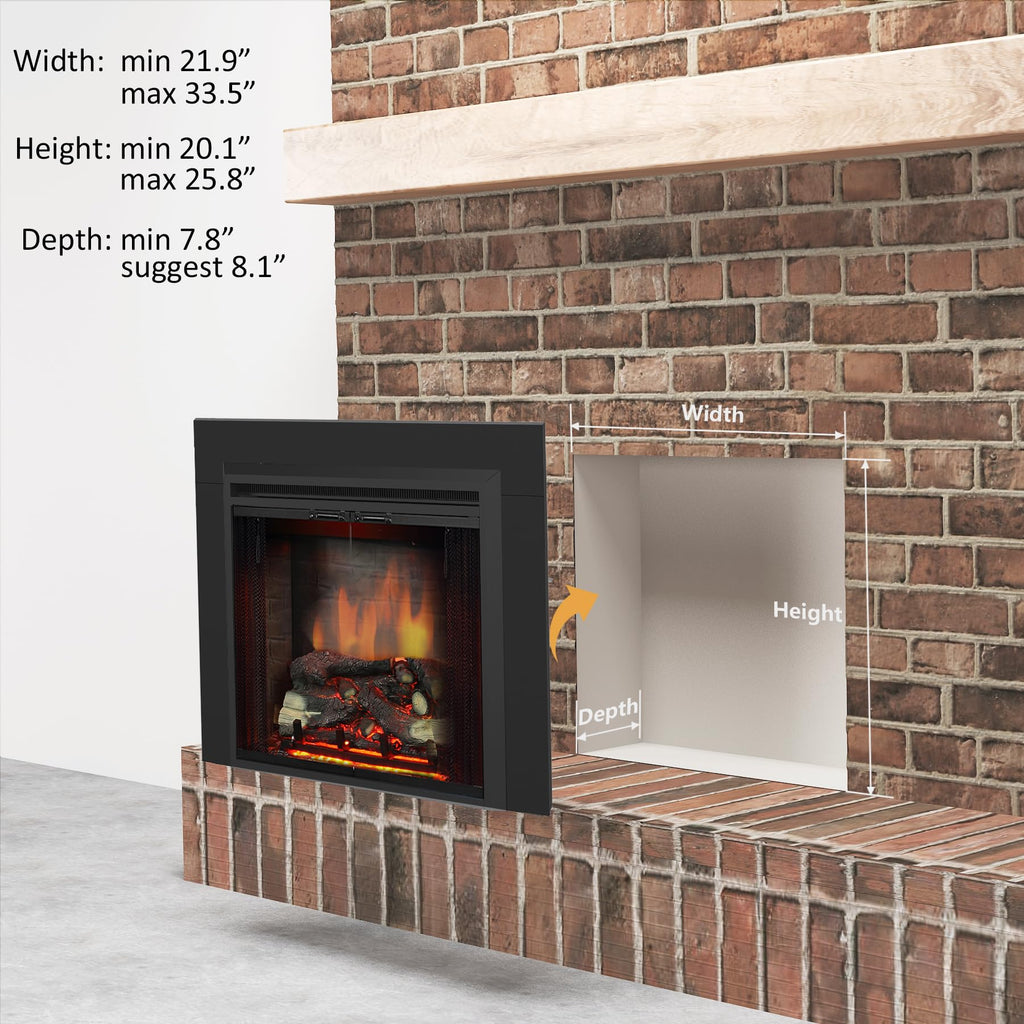 Electric Fireplace Insert – 750W/1500W