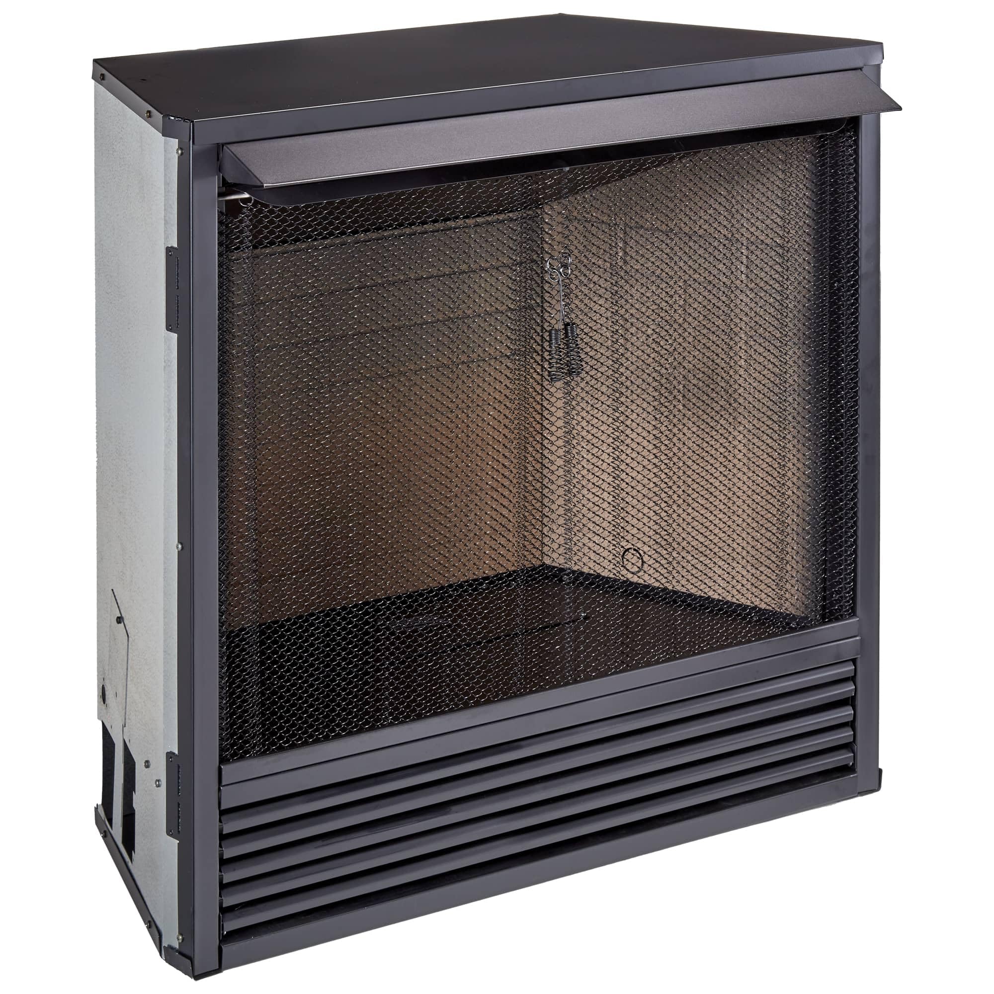 Dual Fuel Ventless Gas Fireplace Insert with Mantel