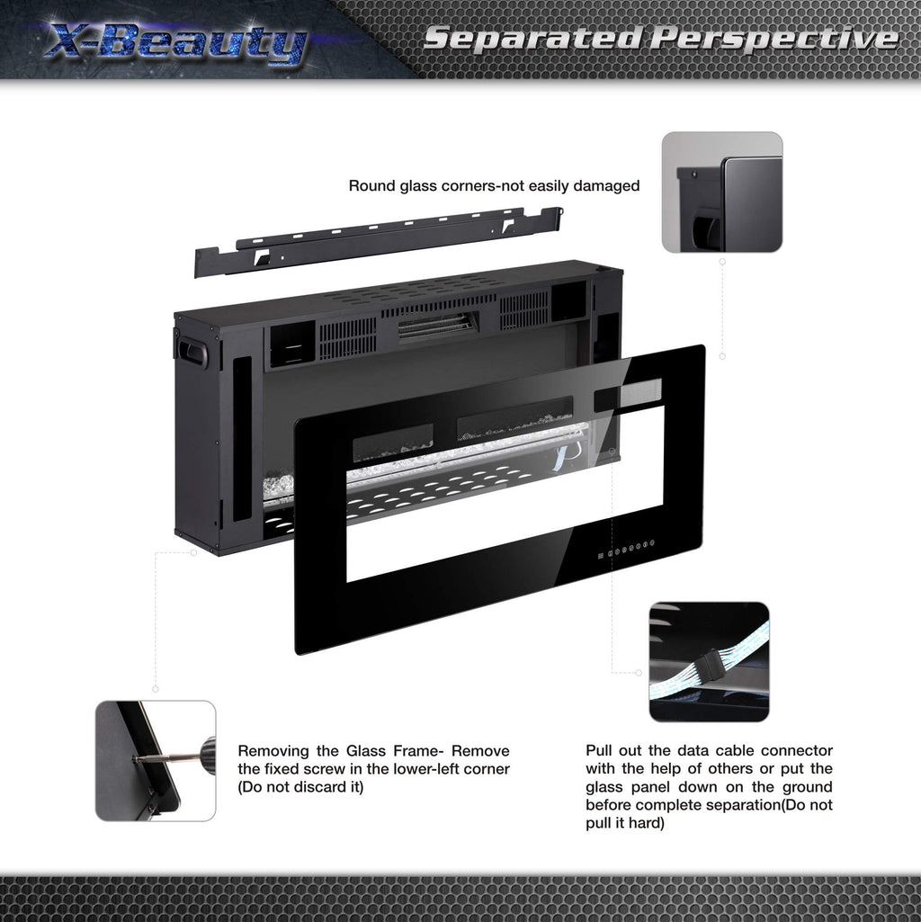 Electric In-Wall Fireplace – 36"/42"/50"/60"