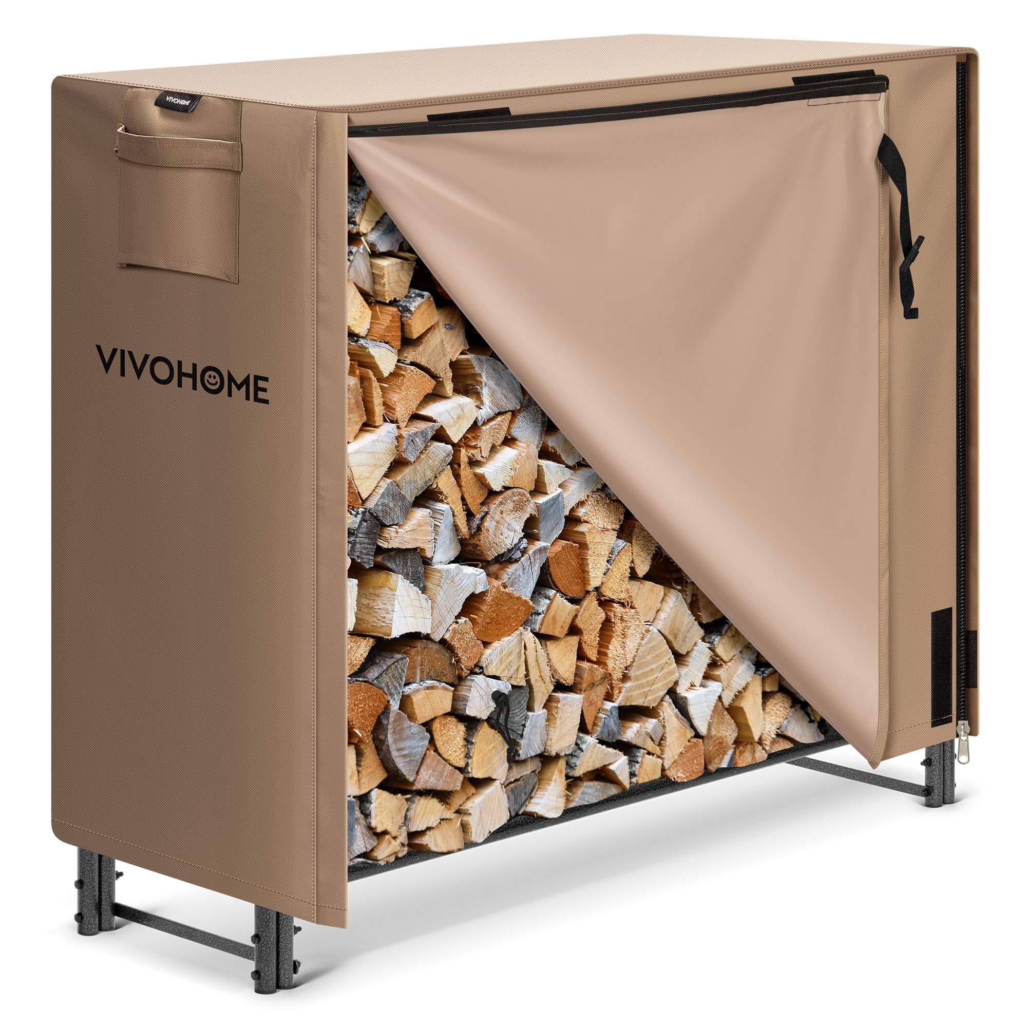 Heavy Duty Firewood Storage Rack with Cover