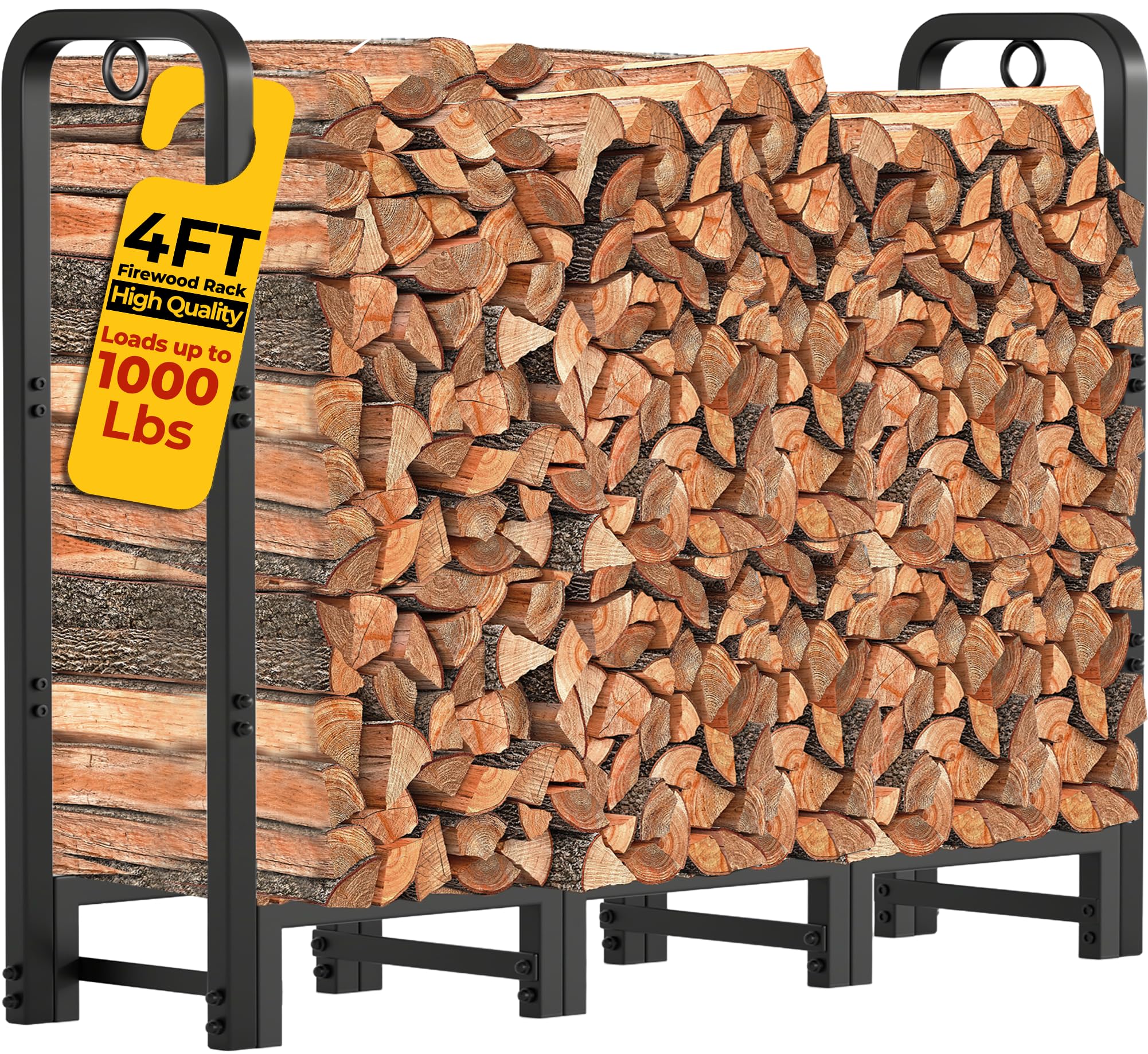 Wrought Iron Firewood Rack – Indoor & Outdoor