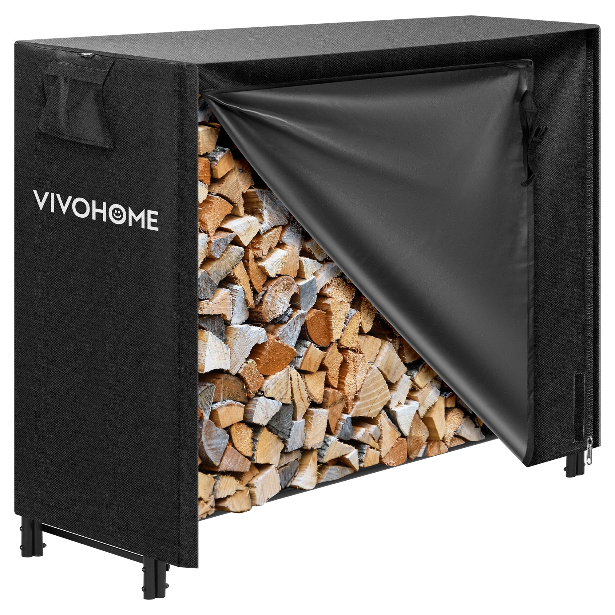 Heavy Duty Firewood Storage Rack with Cover
