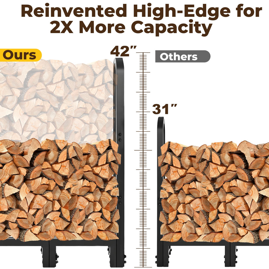 Wrought Iron Firewood Rack – Indoor & Outdoor