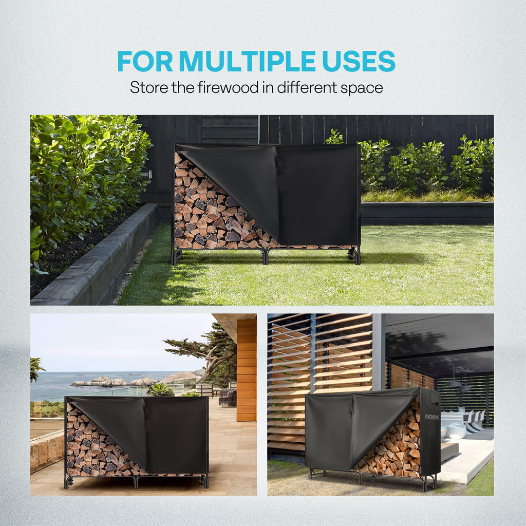 Heavy Duty Firewood Storage Rack with Cover