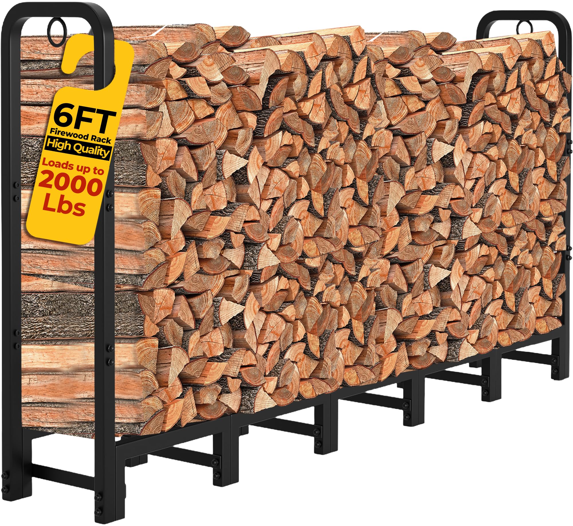 Wrought Iron Firewood Rack – Indoor & Outdoor