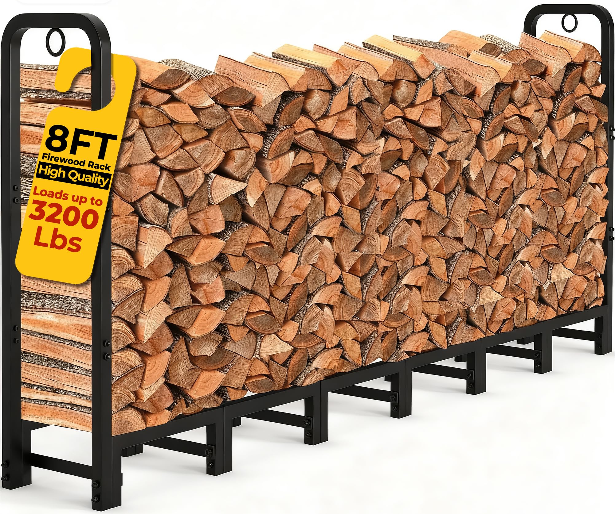 Wrought Iron Firewood Rack – Indoor & Outdoor